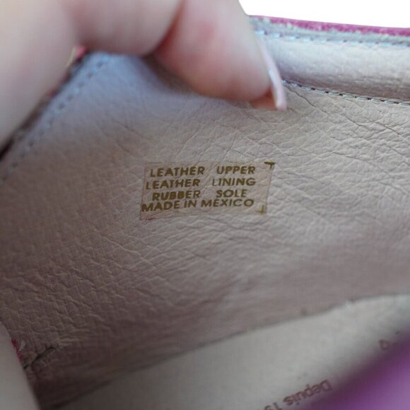 NWOT Aster Girls Pink Leather & Suede Booties Heart & Circle Design Size 9 - Picture 7 of 9